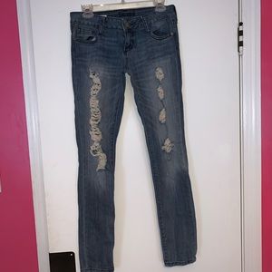 distressed jeans